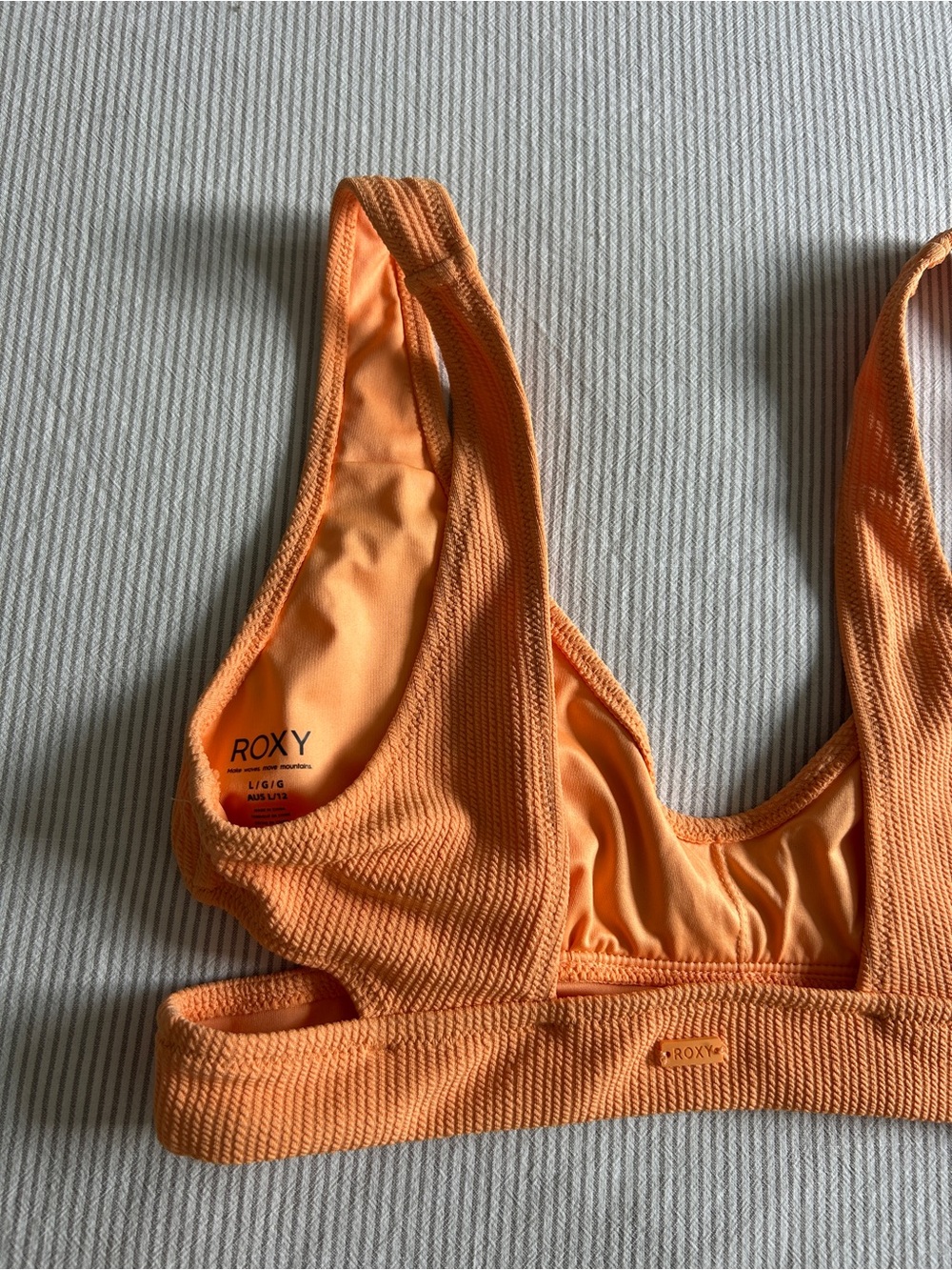 Roxy Orange Ribbed Bikini Set - Picture 5 of 9